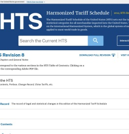 Harmonized Tariff Schedule